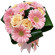букет из кремовых роз и розовых гербер. Саратов