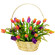 Разноцветные тюльпаны в корзине. Саратов